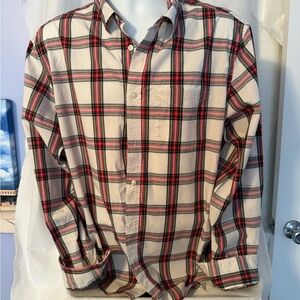Men's Old Navy Red Plaid Button-Up Shirt